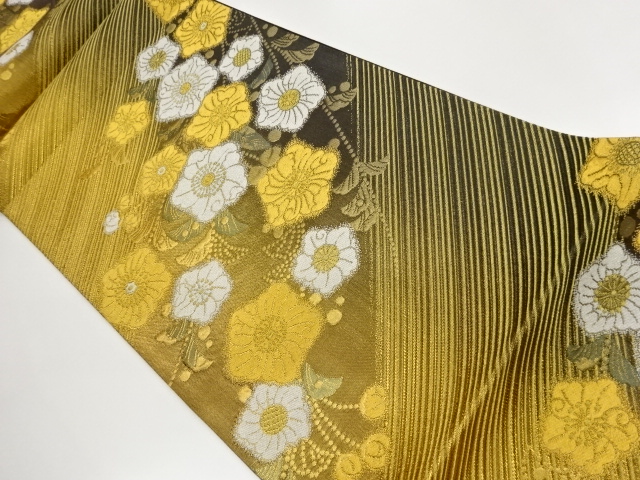 JAPANESE KIMONO / TSUJIGAHANA PATTERN WEAVING A DIAGONAL LINE FUKURO O
